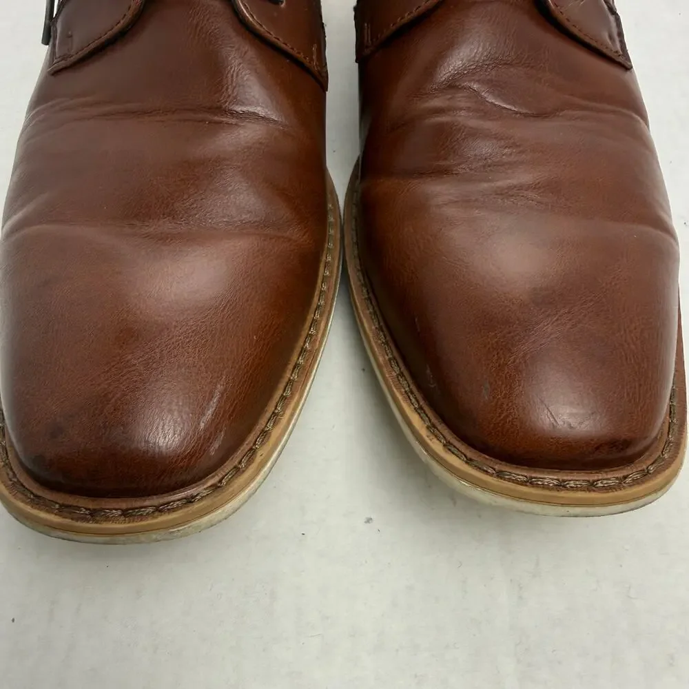 Freeman Phoenix Brown Memory Foam Derby Dress Shoes Oxford Lace Up Men Size 10 M